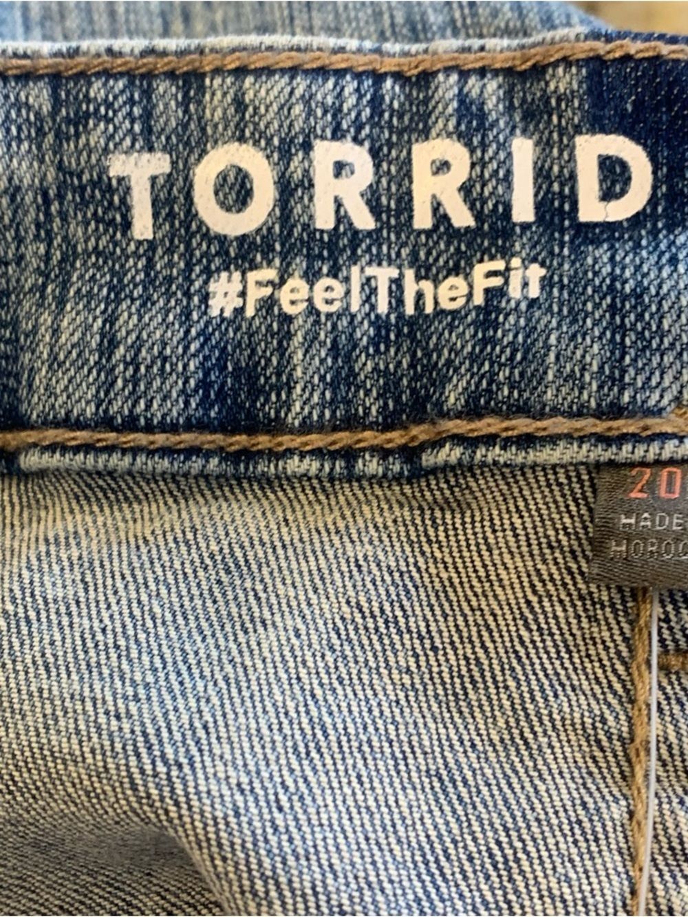 Torrid High Rise Baggy Wide Leg Tie Belt Jean Stretch + Rigid Size 20R - Picture 7 of 13